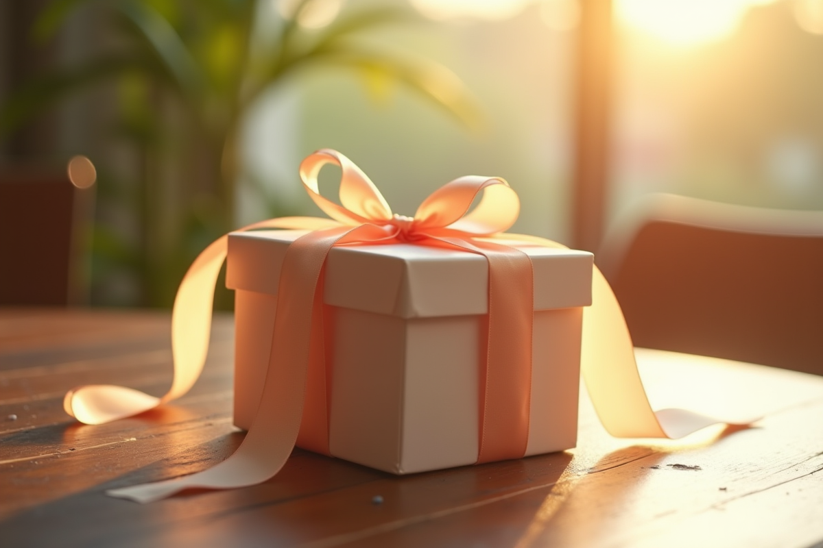 Boîte cadeau enveloppée d